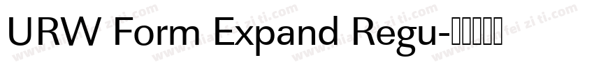 URW Form Expand Regu字体转换